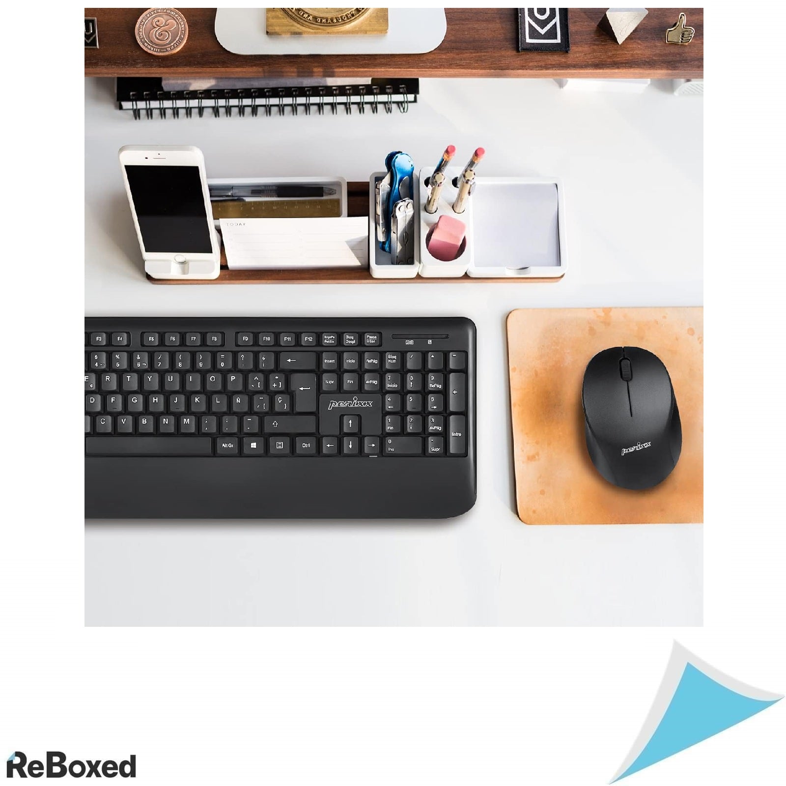 Perixx PERIDUO-714 – Tastatura si Mouse Wireless, Layout Italian