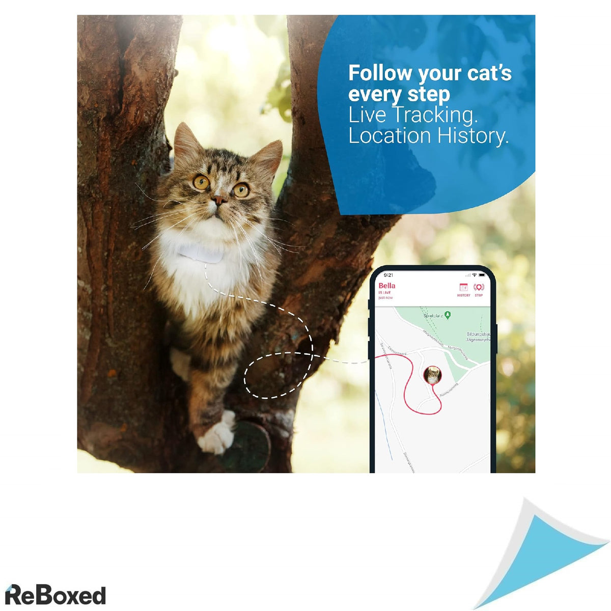 Tractive GPS Pisica cu zgarda locatie 24/7