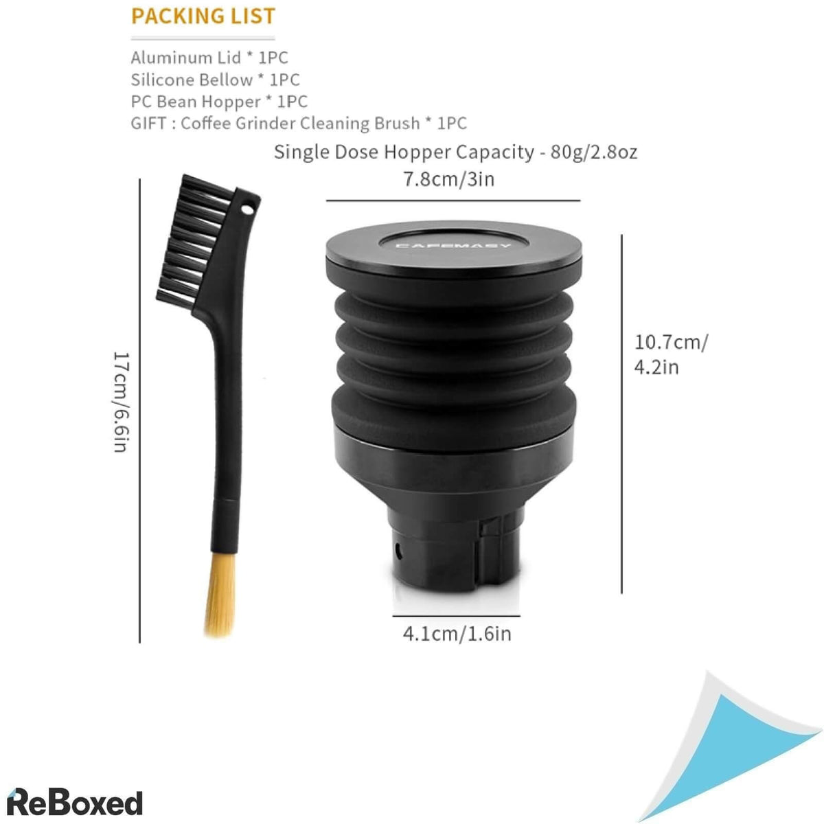 Accesoriu Palnie Single Dose 2 in 1 cu Pompa din Silicon pentru Rasnite Eureka Mignon
