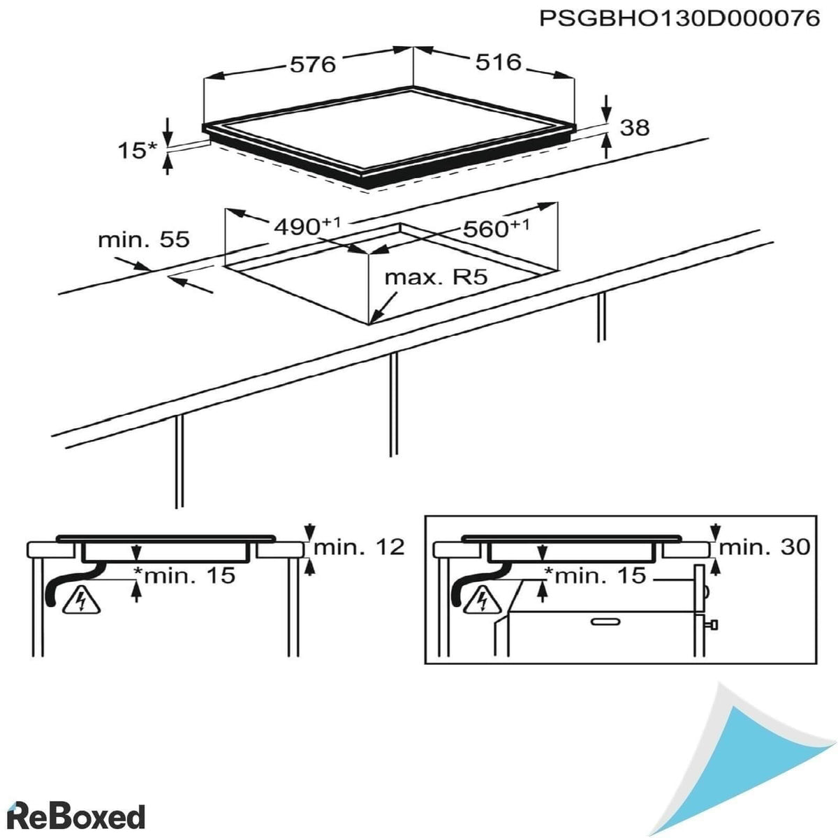 AEG HE604070FB Plita din componenta SET AEG EX10PEF