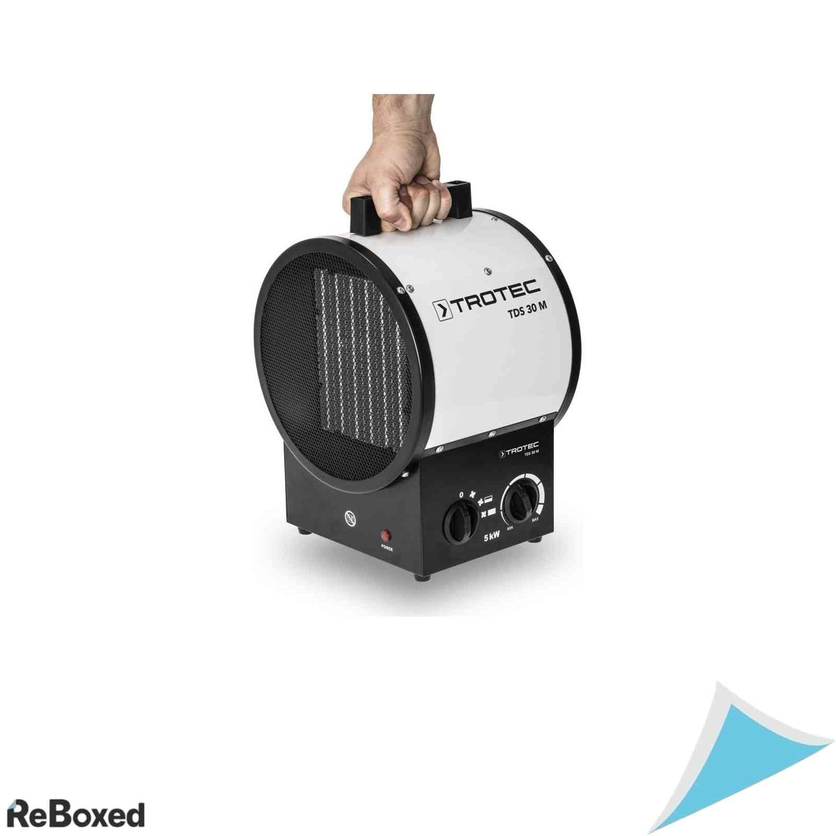 Aeroterma Ceramica Industriala TROTEC TDS 30 M Putere 5 kW Termostat Reglabil Conector CEE 16A Incalzitor PTC Aer Curat Fara Praf Rosu Negru