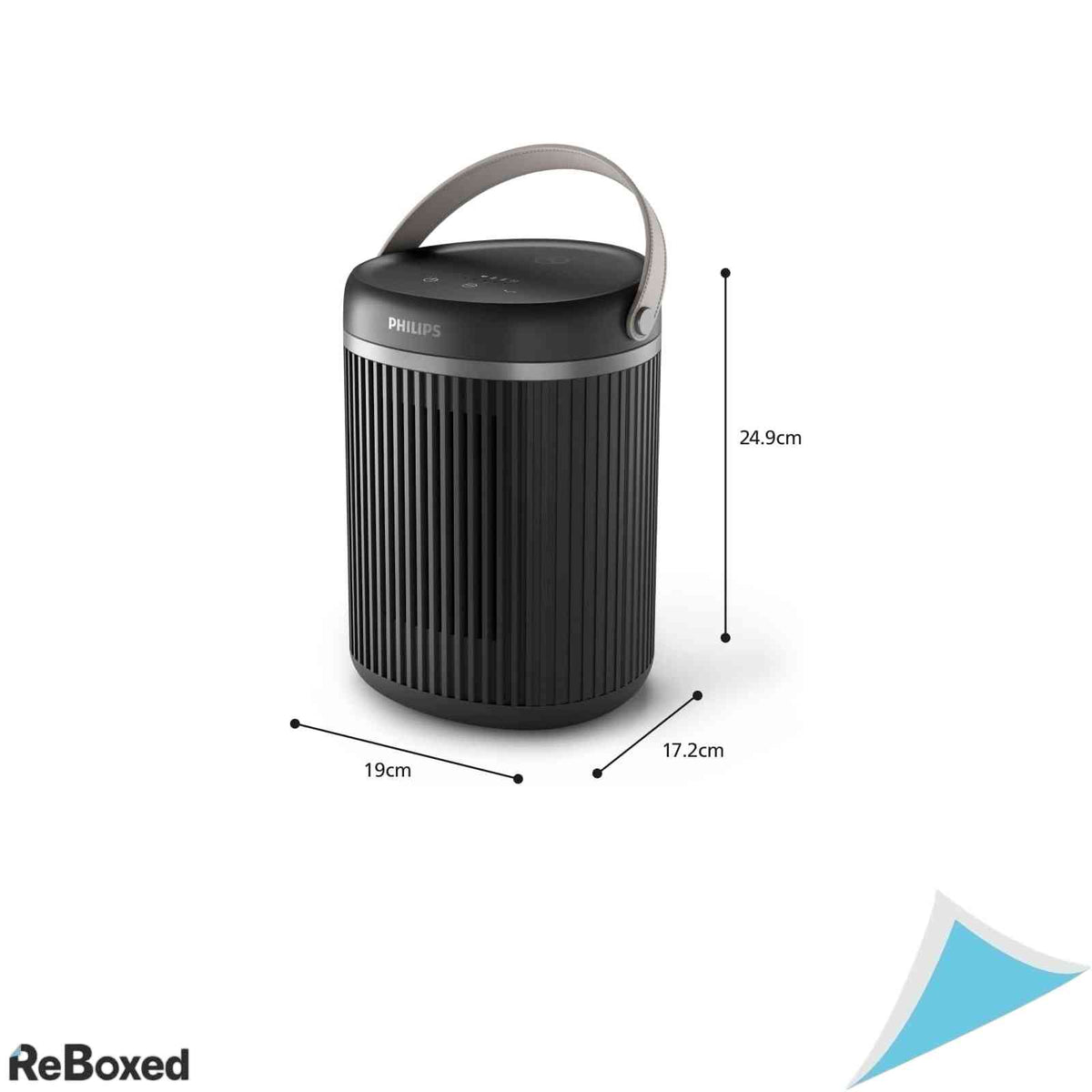Aeroterma Inteligenta Conectata Philips Seria 3000 Putere 2000W Incalzire Rapida EcoAI Economie Energie Oscilatie 45 Grade Silentios 24dB Aplicatie Air Plus Gri Inchis