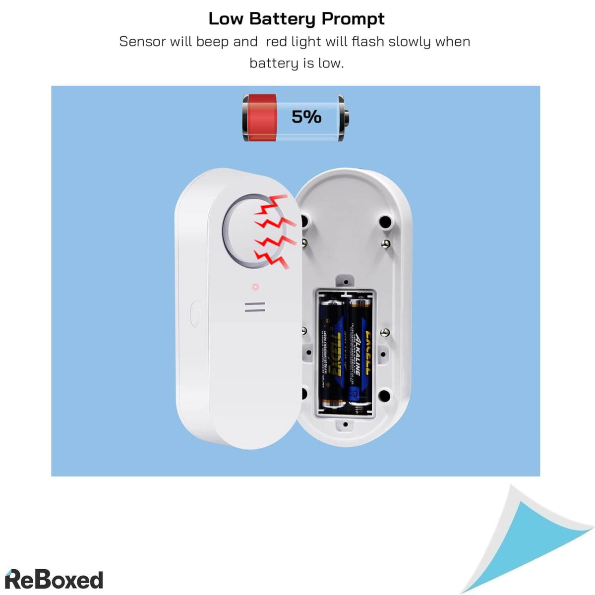 Agshome 2 Senzori cu Alarma pentru Scurgeri de Apa 120dB