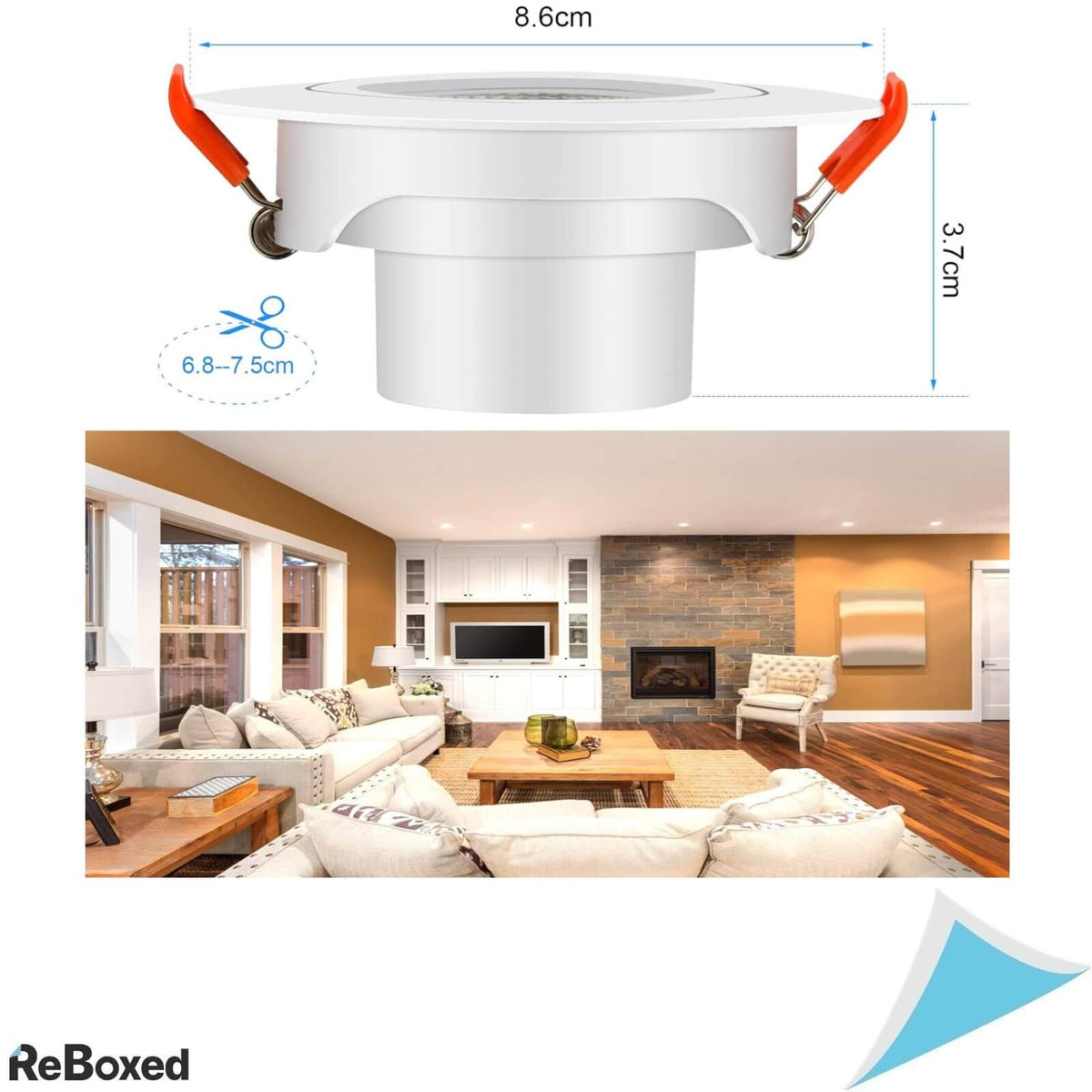 Aialun Flat Set 10 Spoturi LED Incastrate 230V 6W IP44 500lm 3000K