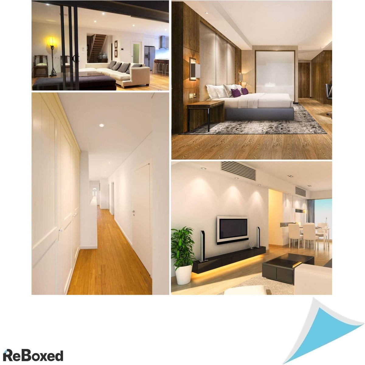 Aialun Flat Set 10 Spoturi LED Incastrate 230V 6W IP44 500lm 3000K