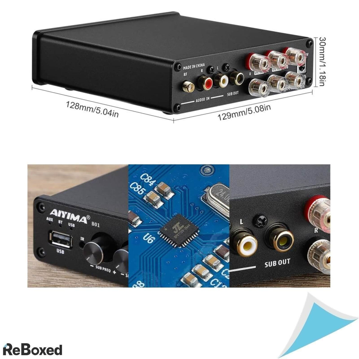 Aiymia B01 Amplificator Digital Bluetooth 100W USB