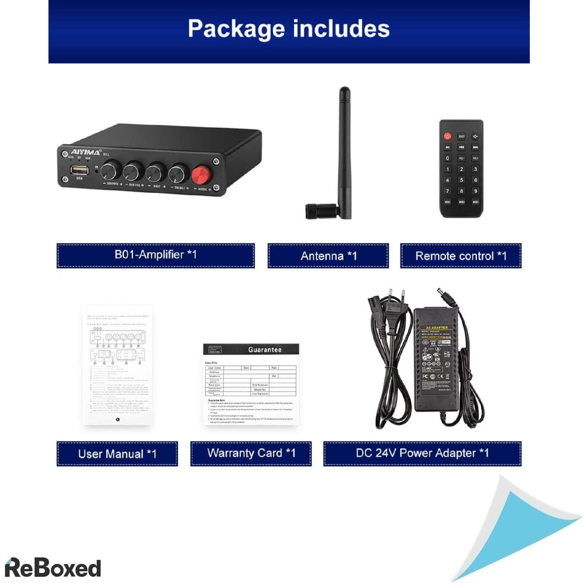 Aiymia B01 Amplificator Digital Bluetooth 100W USB