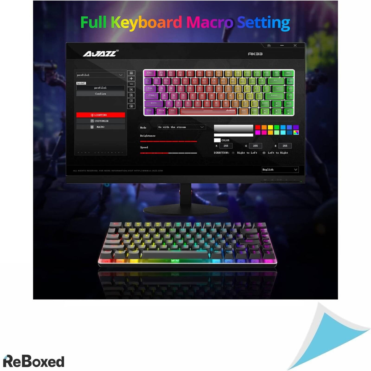 Ajazz AK33 Tastatura Mecanica Gaming RGB QWERTY 82 Taste