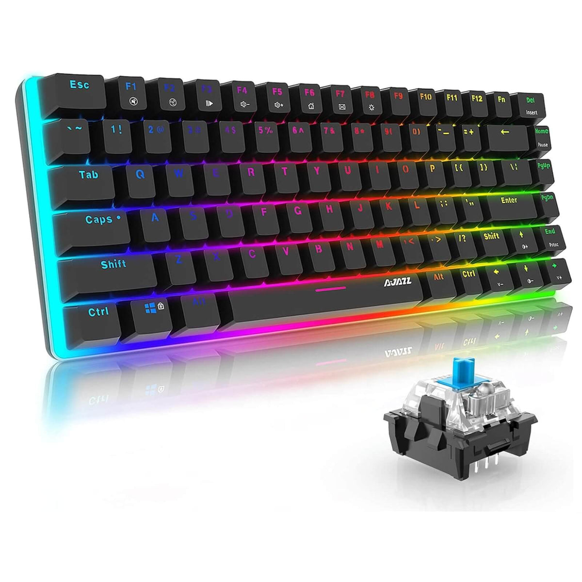 Ajazz AK33 Tastatura Mecanica Gaming RGB QWERTY 82 Taste