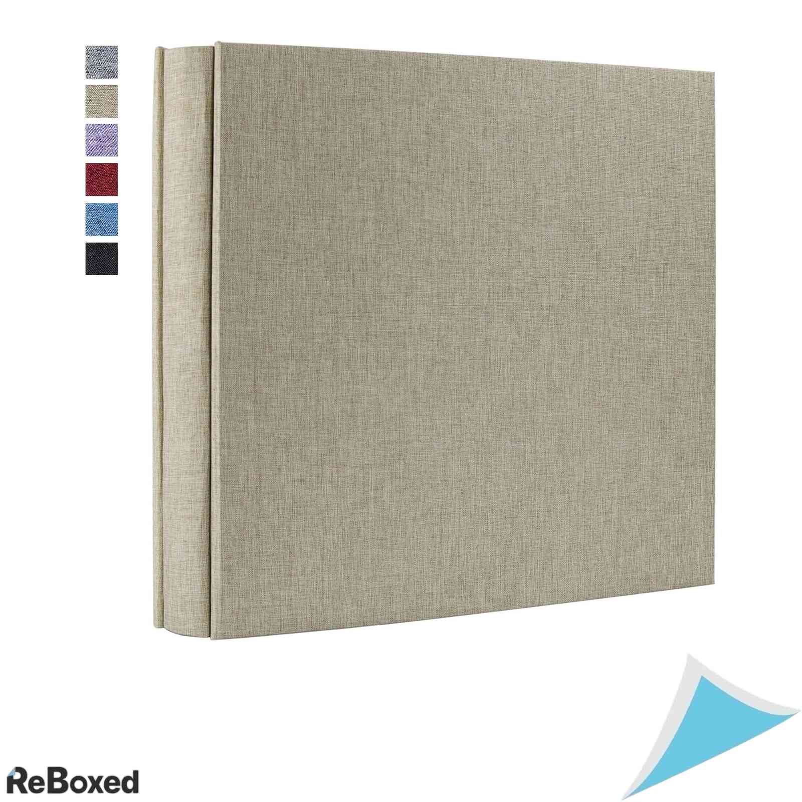 Album Foto Vienrose 600 Poze 10x15 cm Coperta din In Bumbac Buzunare Slip-in Pagini Negre Beige