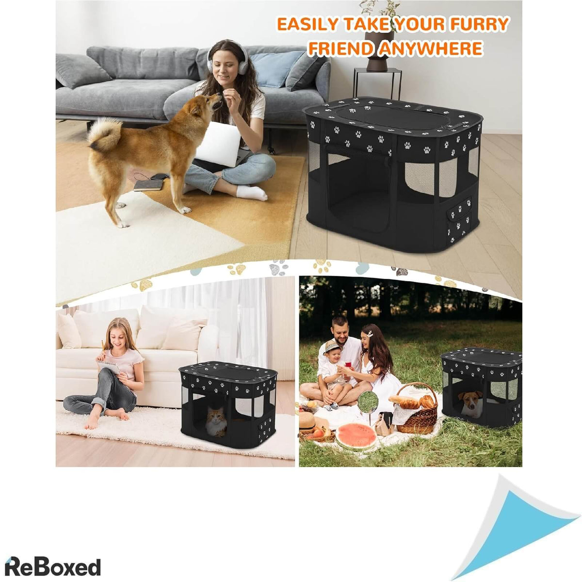 Allsopets Tarc Pliabil pentru Animale de Companie M