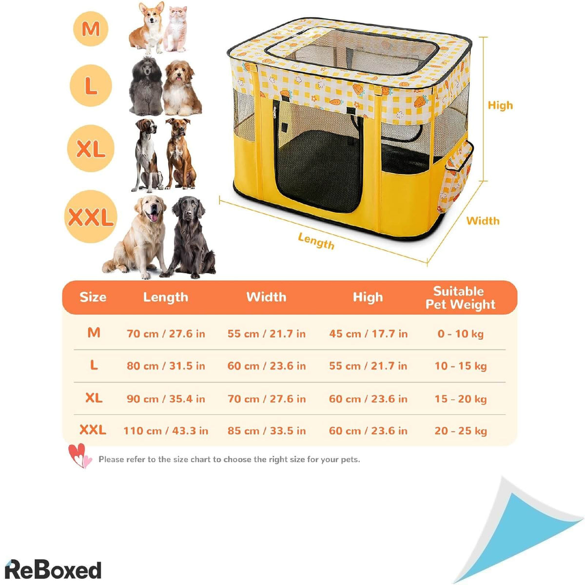 ALLSOPETS Tarc Pliabil pentru Animale Marimea M