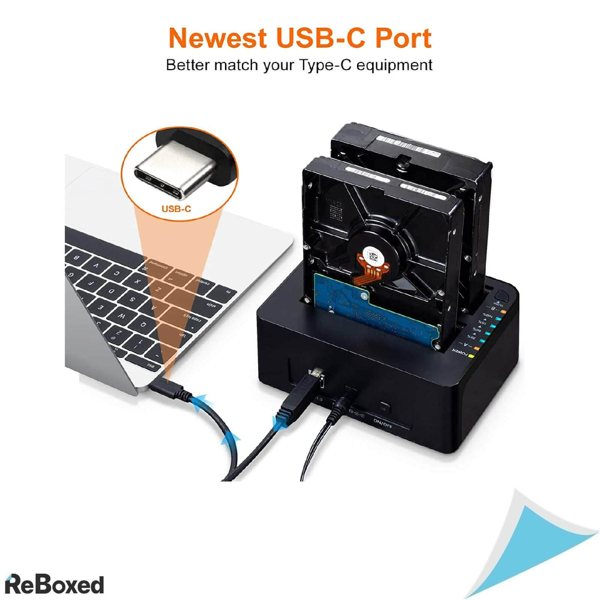 Alxum Docking Station USB-C 2 x HDD/SSD Functie Clonare 2x18TB