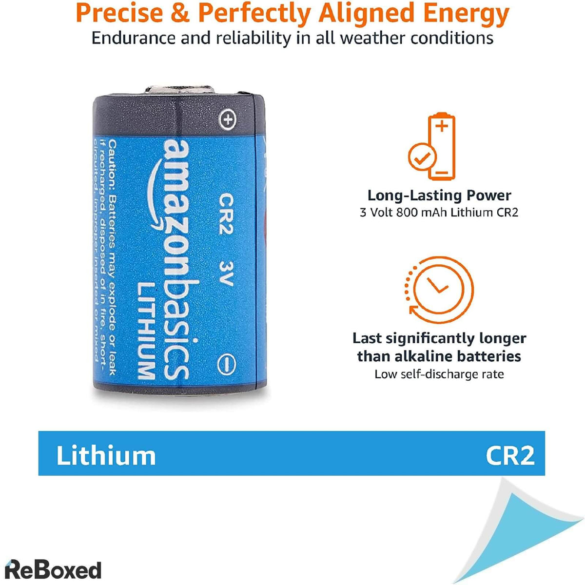 AmazonBasics Pachet de 6 Baterii CR2 3V/850mA Lithium