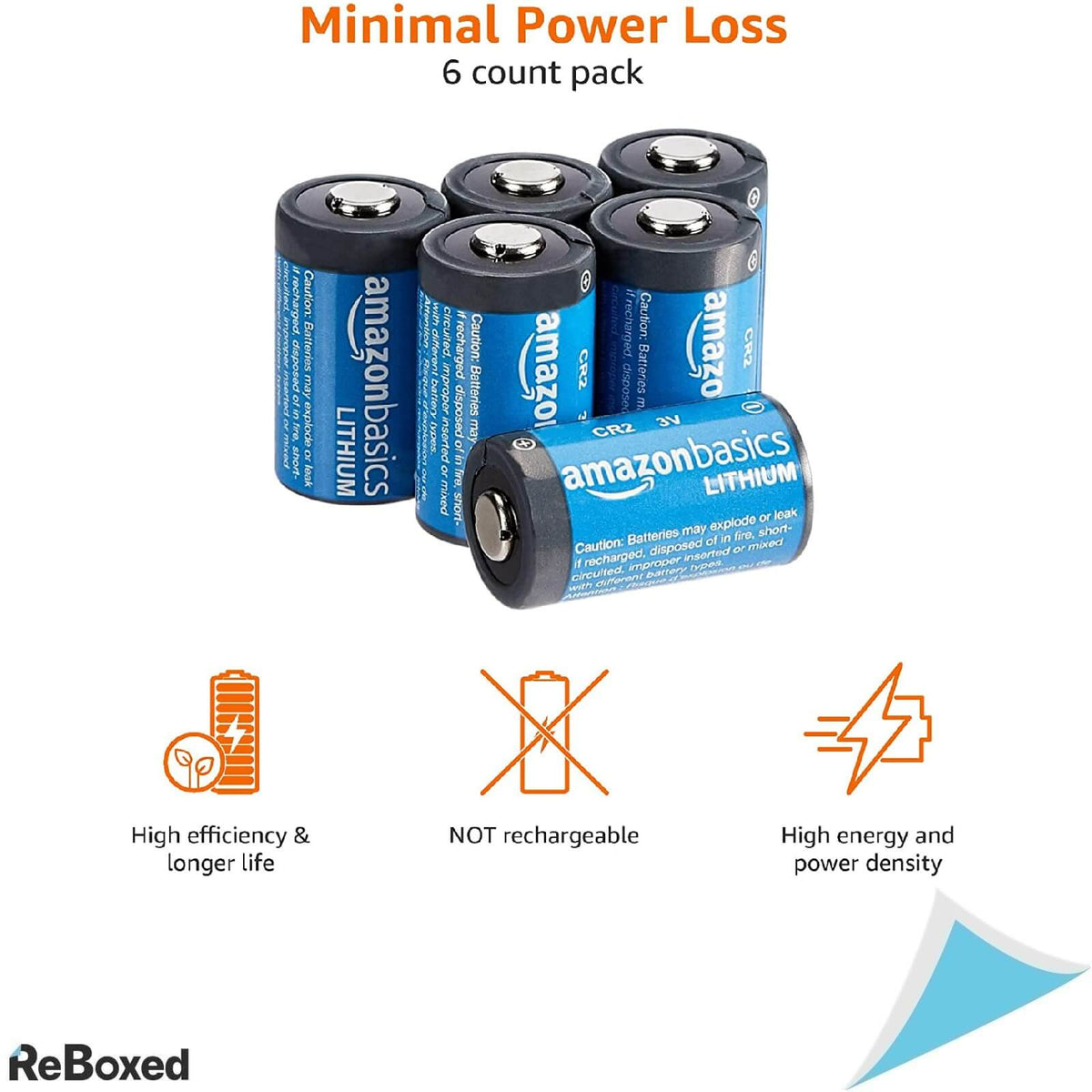 AmazonBasics Pachet de 6 Baterii CR2 3V/850mA Lithium