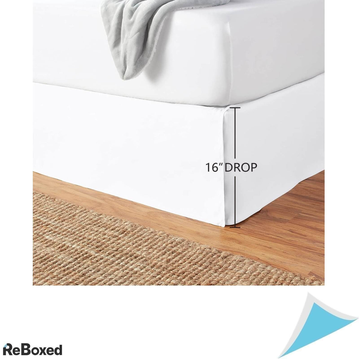 AmazonBasics Husa Pat Alb Stralucitor 198 x 203 x 41 cm