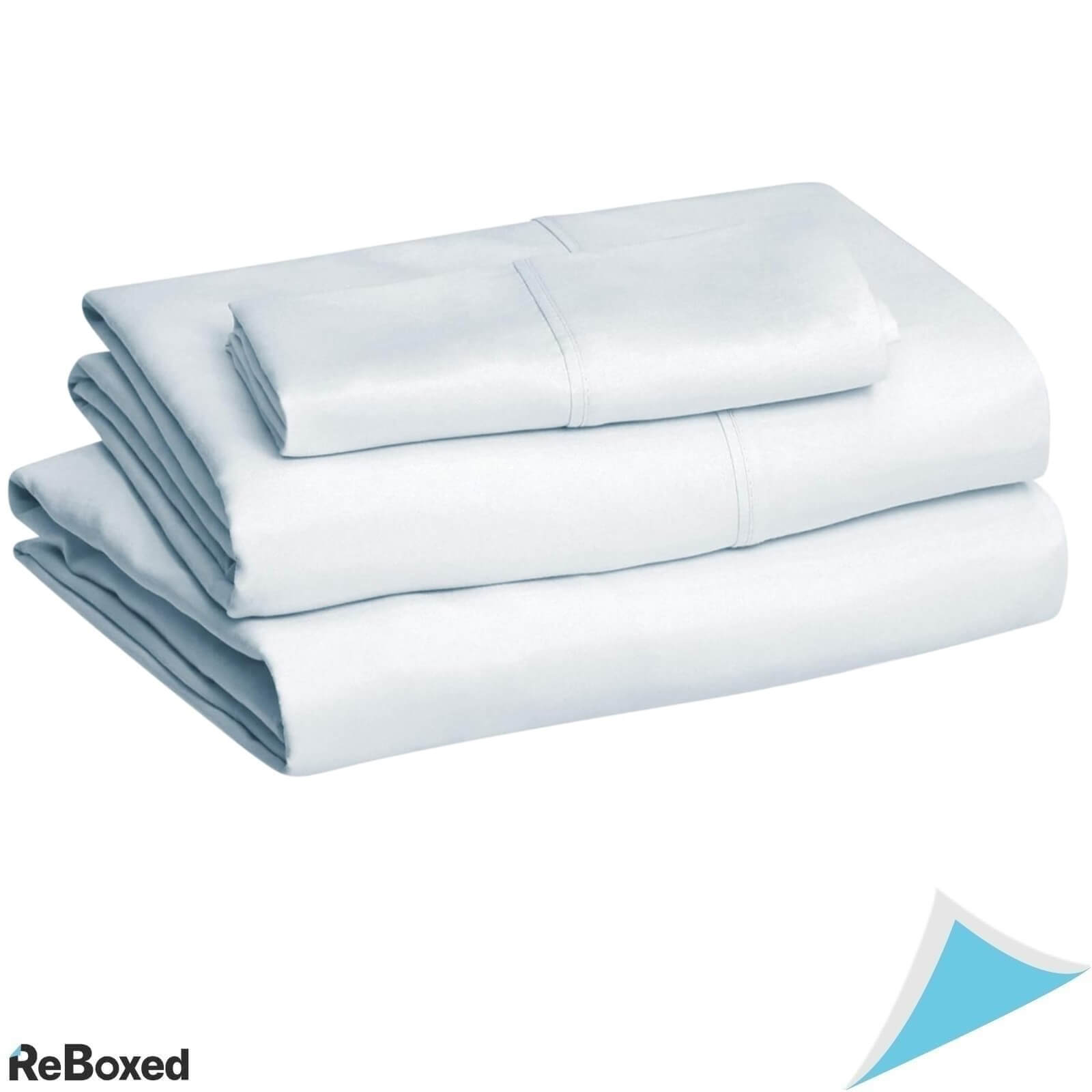 AmazonBasics Set Lenjerie de Pat din 3 Piese Albastru Deschis