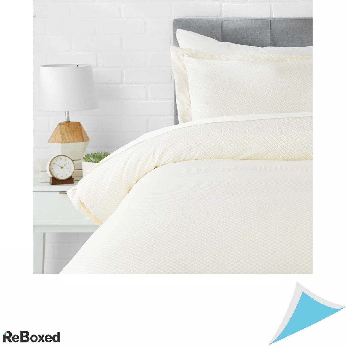 AmazonBasics Set Lenjerie de Pat Pilota 168 x 229 Husa Perna 51 x 66 Galben Scoica