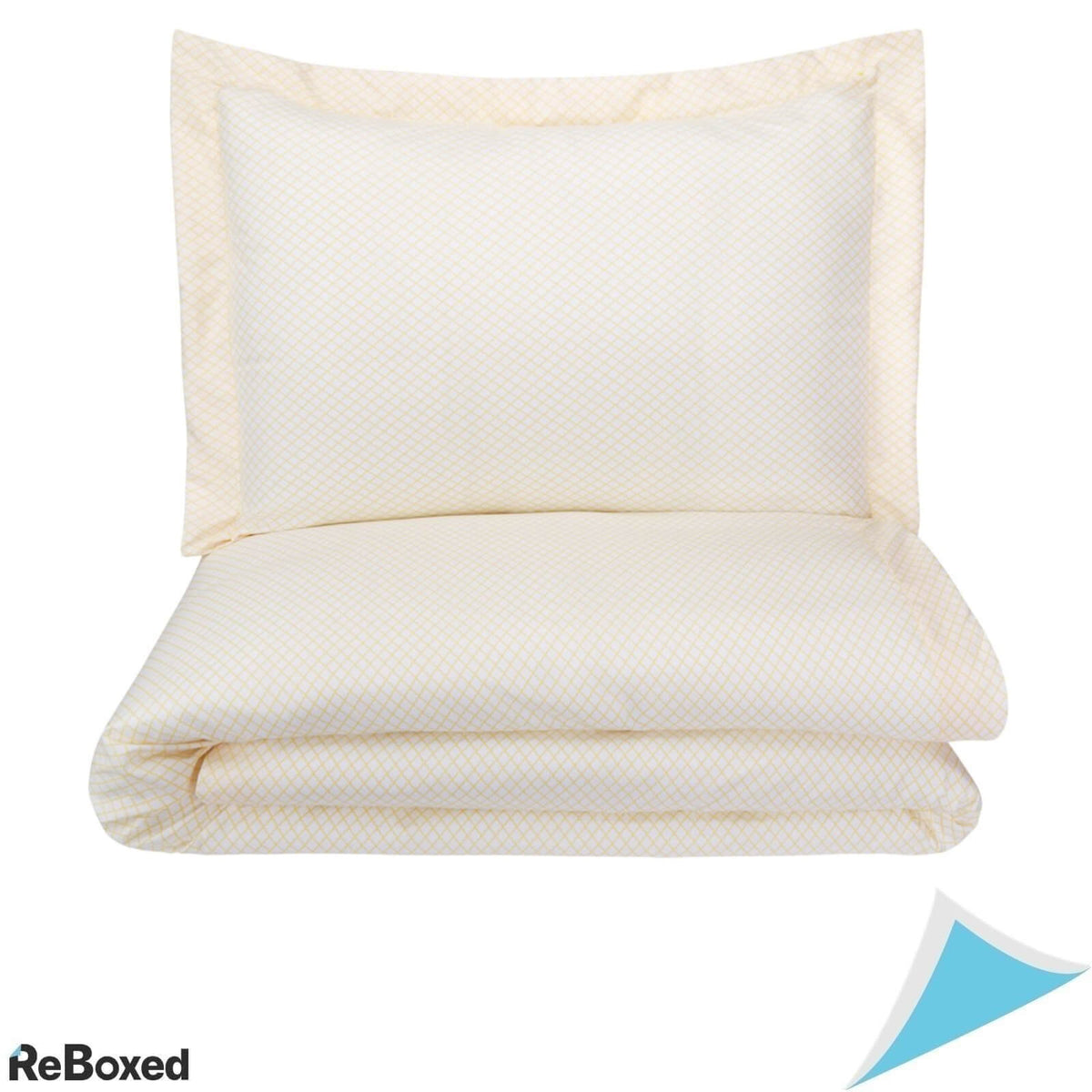 AmazonBasics Set Lenjerie de Pat Pilota 168 x 229 Husa Perna 51 x 66 Galben Scoica