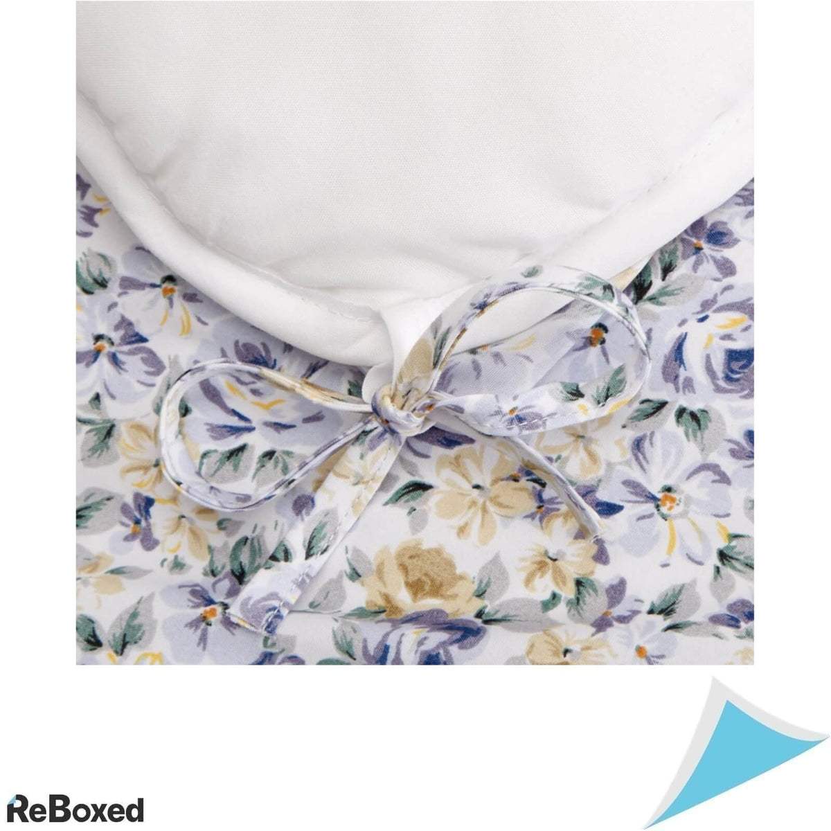 AmazonBasics Set Lenjerie de Pat Plic Pilota 224 x 224 si 2 Fete Perna 51 x 66 Albastru Floral