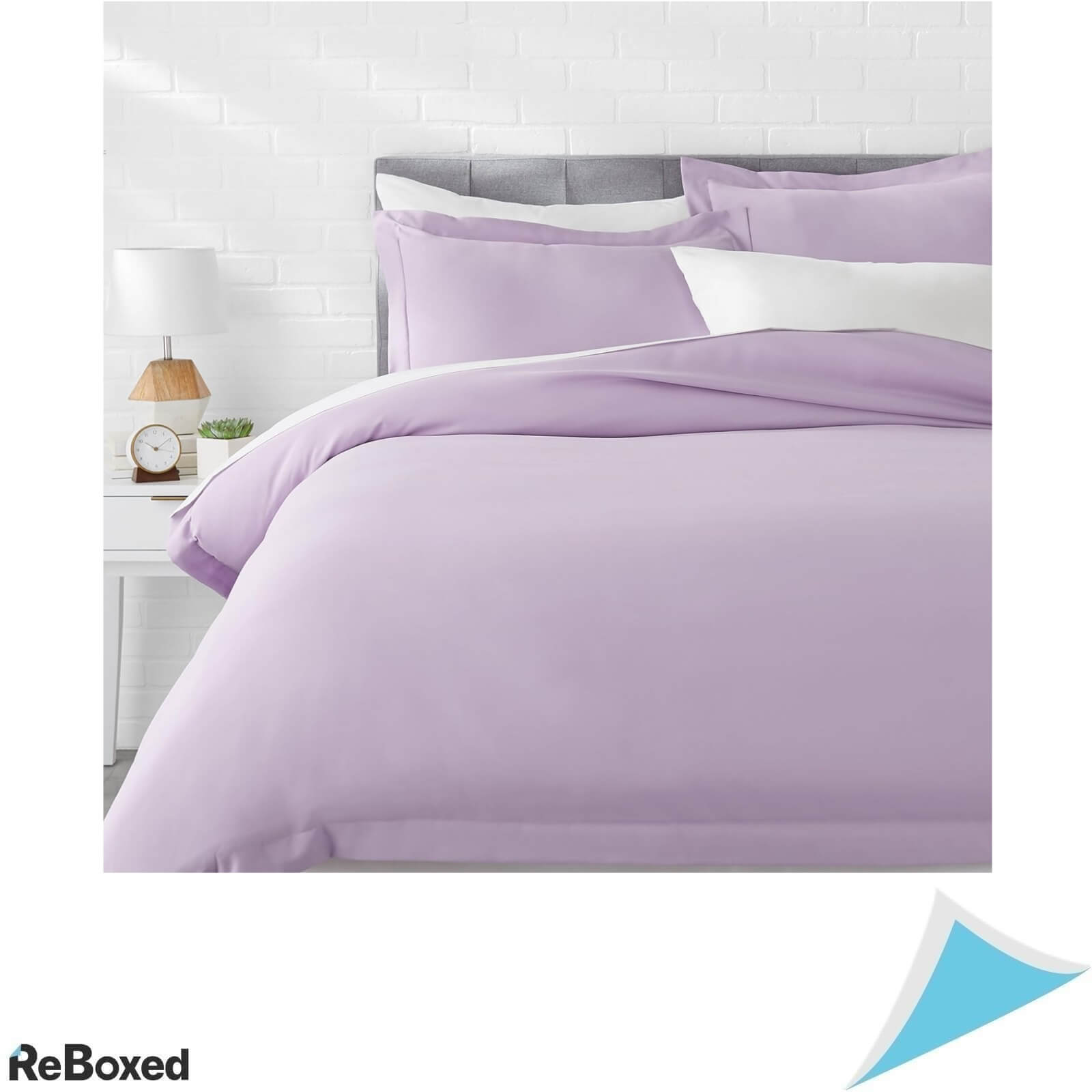 AmazonBasics Set Lenjerie de Pat Plic Pilota 264 x 224 si 2 Fete Perna 51 x 91 Violet