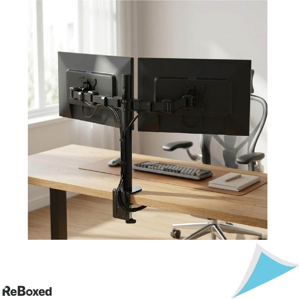 AmazonBasics Suport Dublu pentru Monitoare VESA