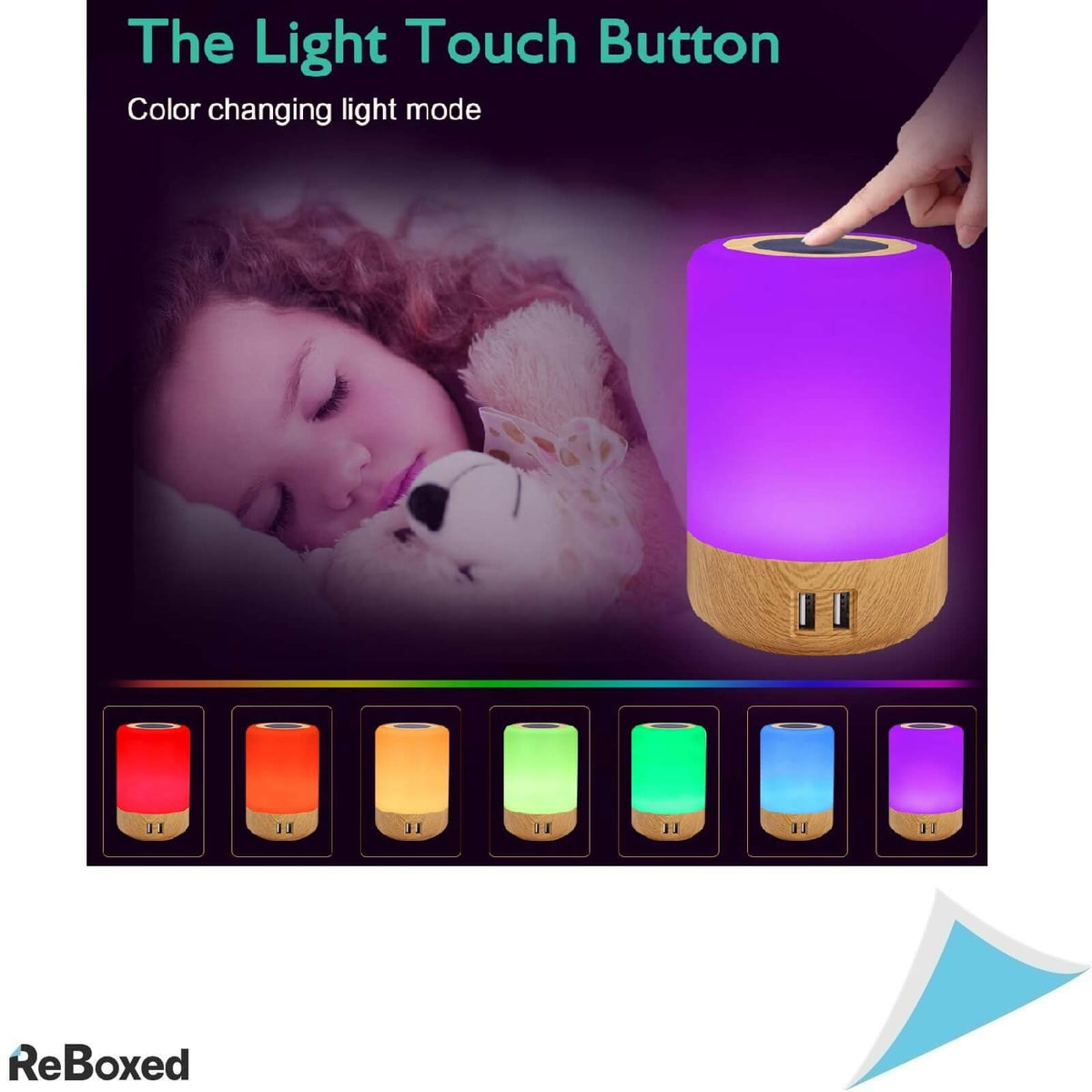 Amouhom Lampa de Birou cu 4 porturi USB Multicolora