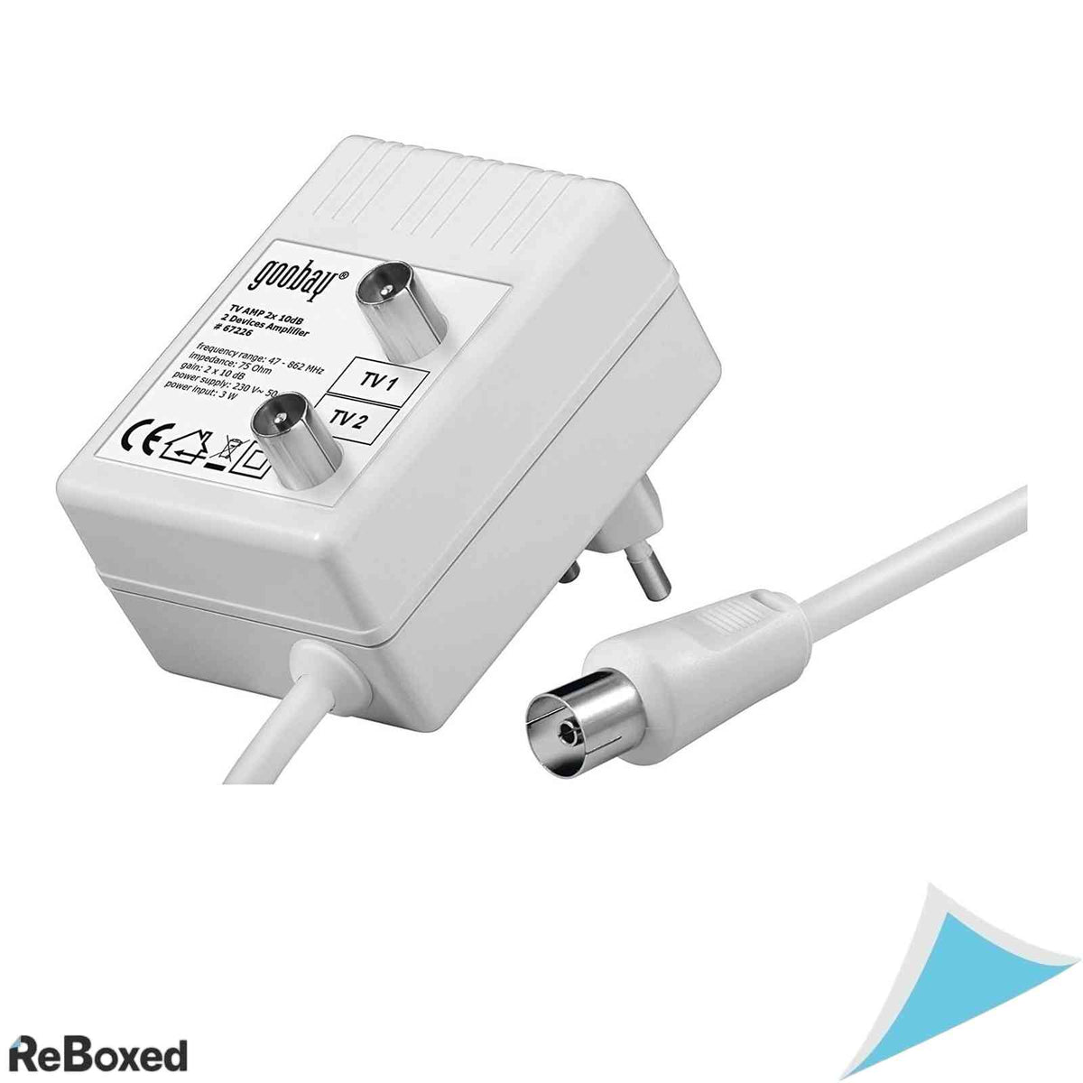 Amplificator semnal antena si cablo-TV Goobay 67226, 2 iesiri