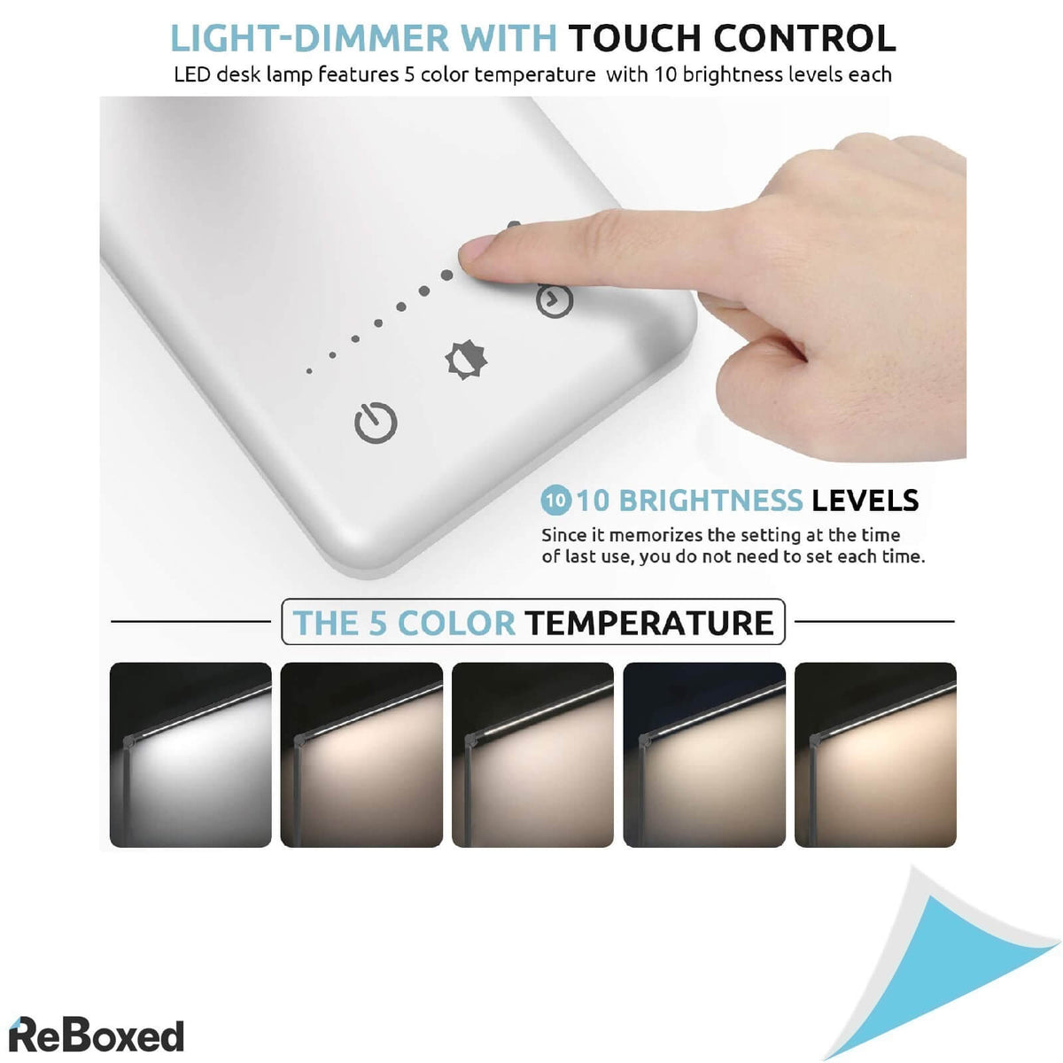 Angdarun Lampa LED de Birou USB Acumulator Dimabila 10 Trepte