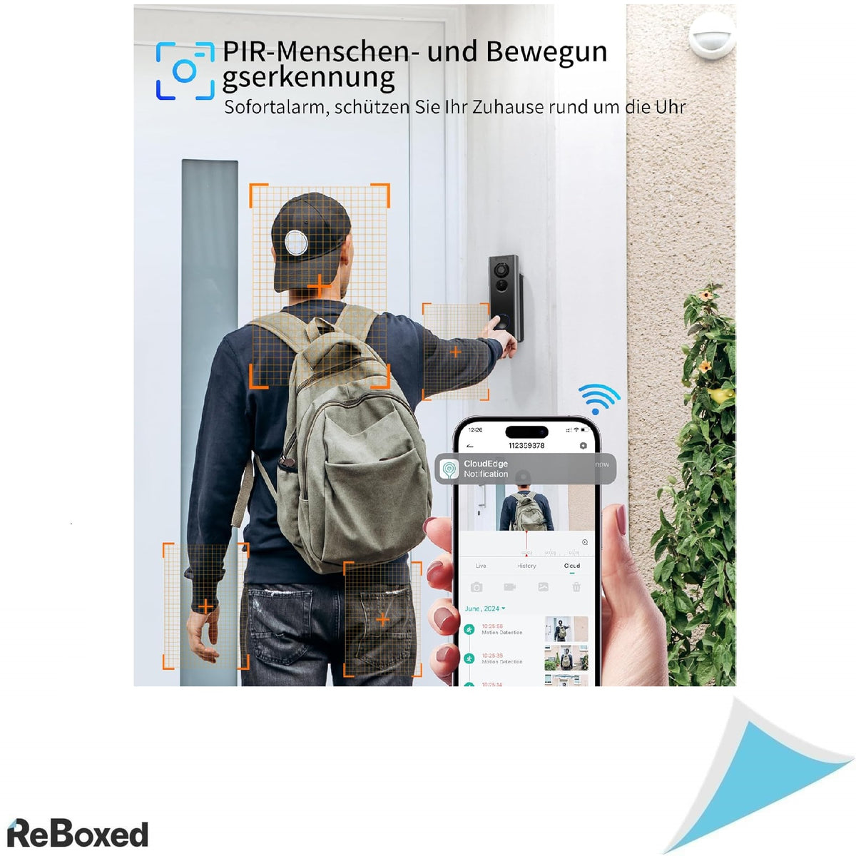 Ankway Sonerie Video WiFi 1080P – Sonerie Intelligente cu Camera, PIR, Audio 2-Way, Night Vision, IP65