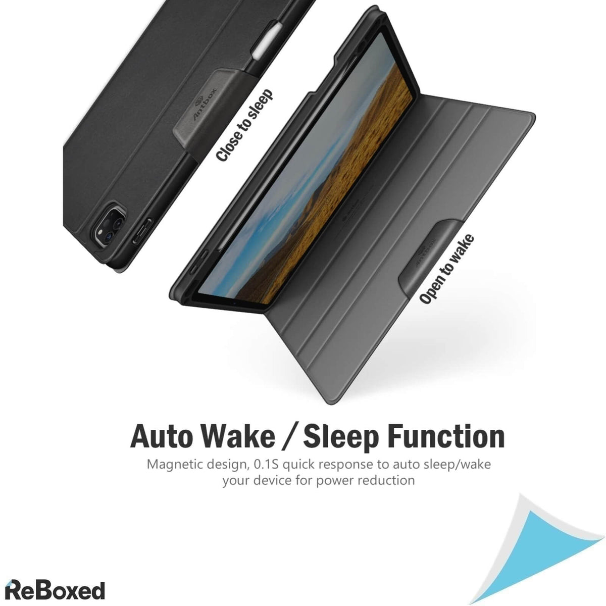 Antbox Husa pentru iPad Pro 12.9inch 2018 2020 2021 2022 Negru