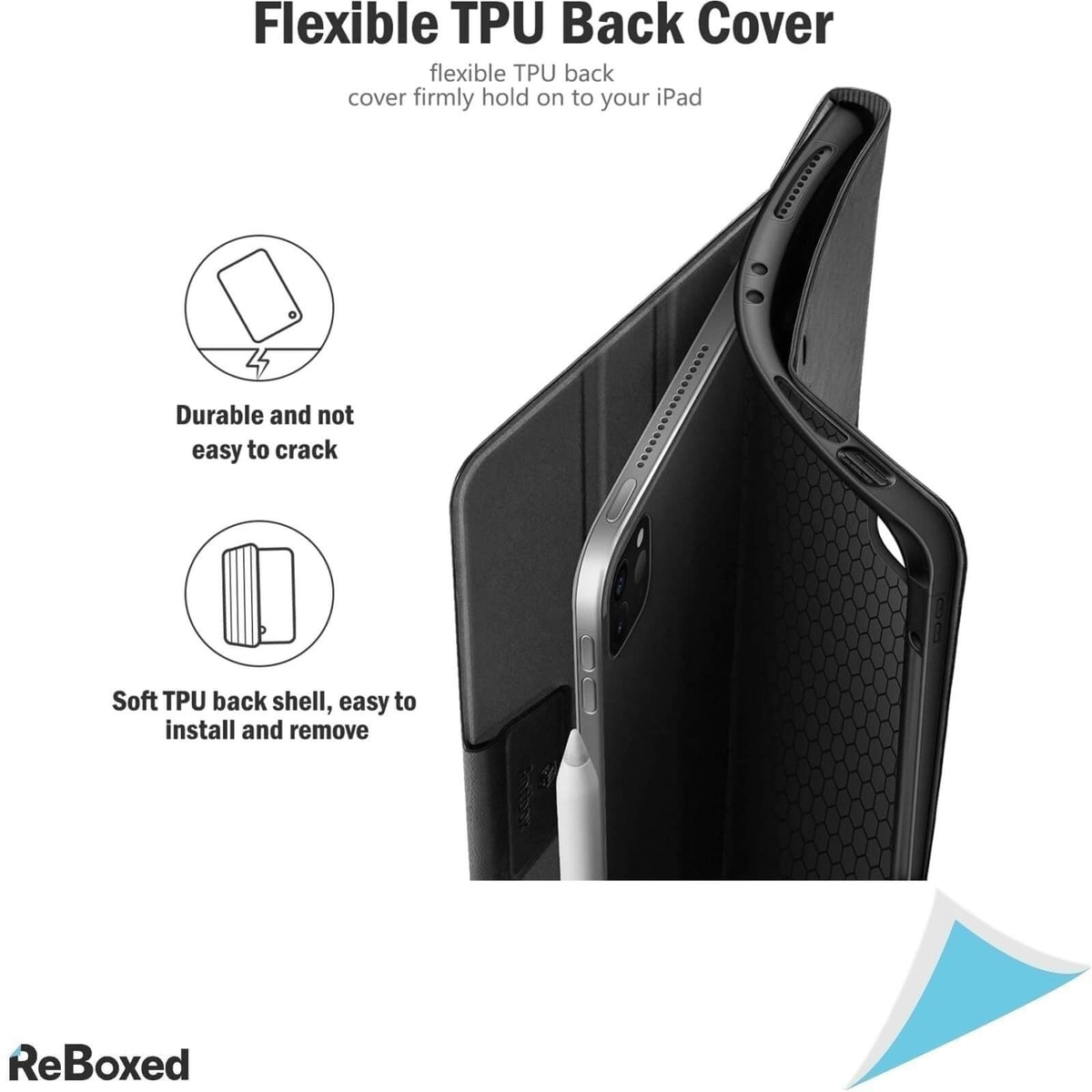 Antbox Husa pentru iPad Pro 12.9inch 2018 2020 2021 2022 Negru