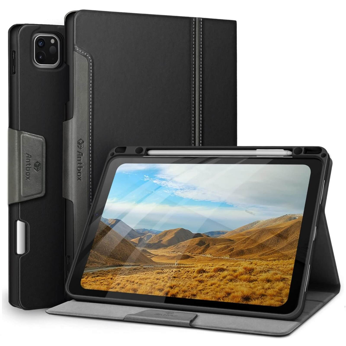 Antbox Husa pentru iPad Pro 12.9inch 2018 2020 2021 2022 Negru