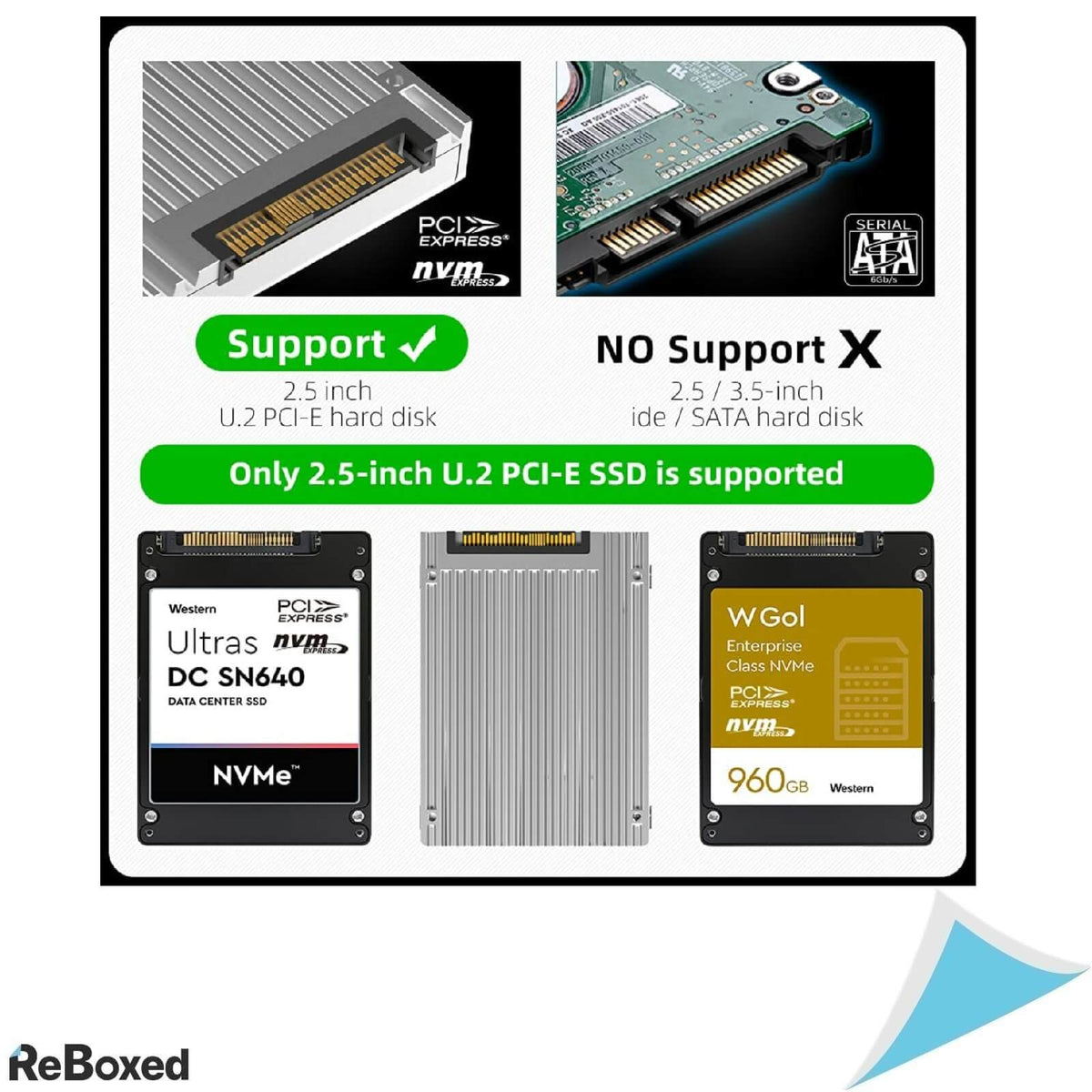 AoDuke Rack 2.5&quot; SFF-8639 USB 3.0 SSD U.2 PCI-E NVMe Open-Frame