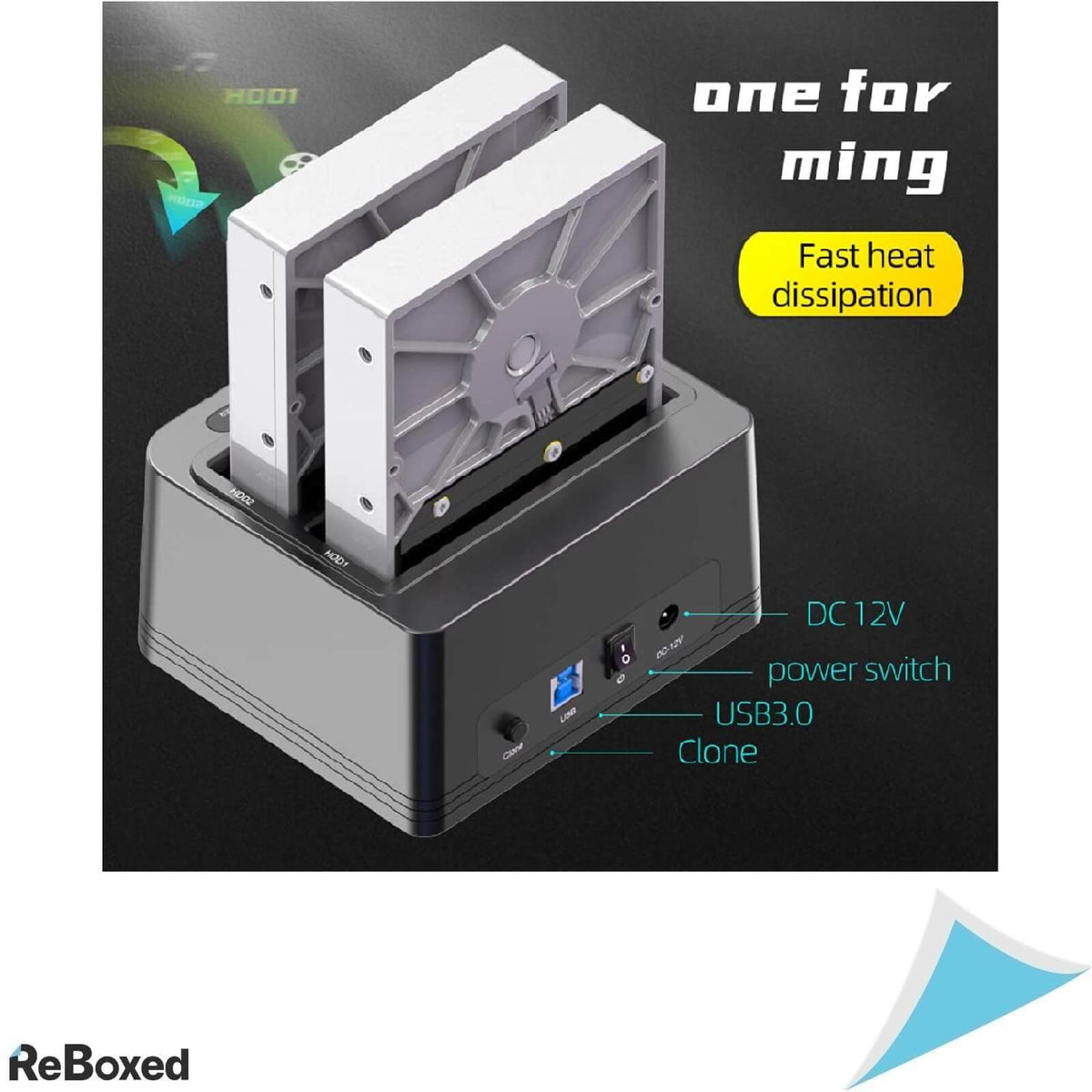 Aojue USB 3.0 Statie de Andocare pentru Hard Disk extern Dual Bay