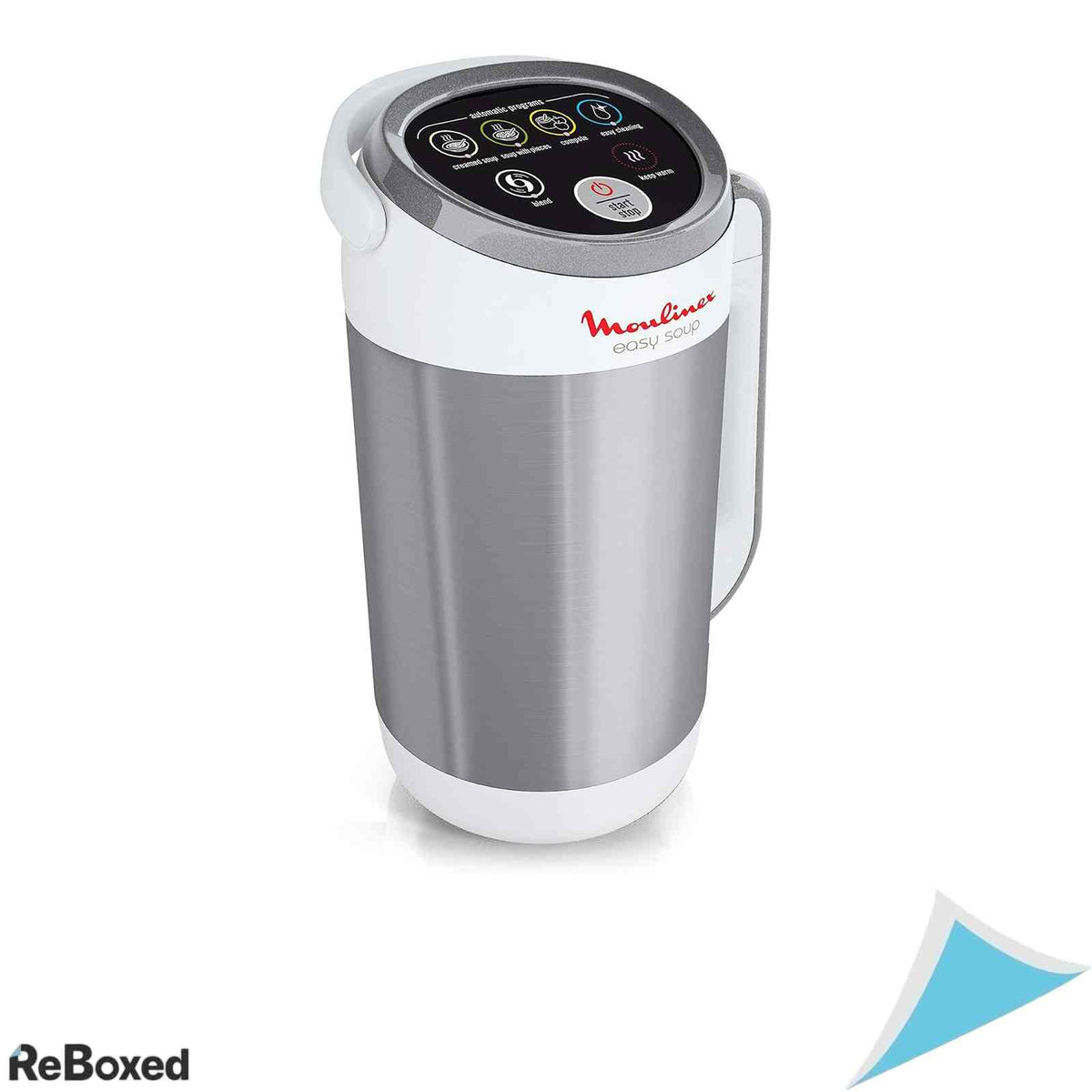 Aparat de Facut Supa si Blender Moulinex Easy Soup LM841110 Putere 1000W Capacitate 1.2L 5 Programe Automate Pereti Dubli Mentinere Cald Argintiu