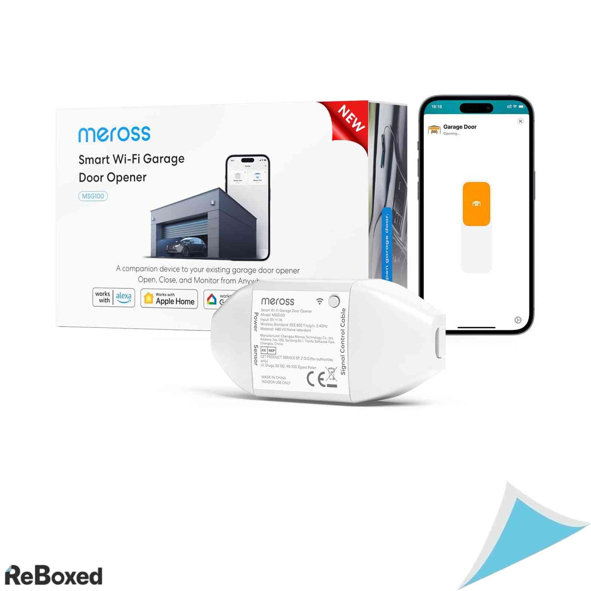 Aparat inteligent deschidere usa garaj Meross Smart WiFi MSG100 cu control aplicatie si vocal
