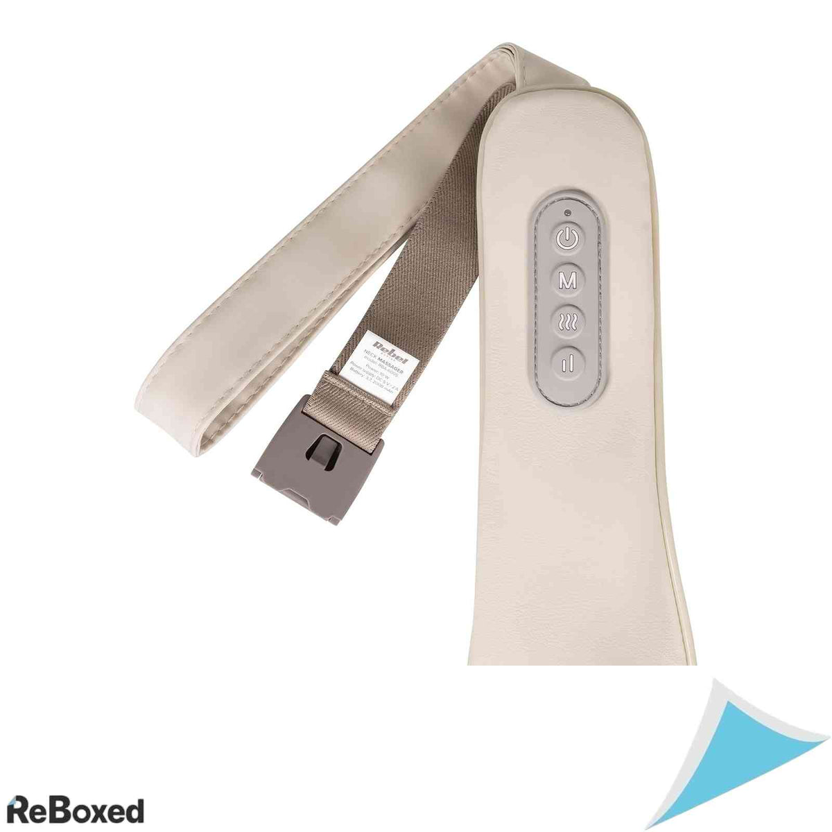 Aparat de Masaj Shiatsu Fara Fir pentru Gat Umeri si Spate Rebel Electro RBA-6005 Functie de Incalzire 2 Moduri 2 Viteze Husa Detasabila Negru