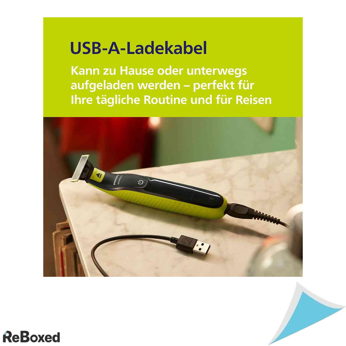 Aparat de Tuns si Breat Philips OneBlade 360 Face Body QP2824 31 3 Lame 360 Piaptani Trimmer 1 3 5 mm Protectie Piele Incarcare USB Wet Dry Negru Lime