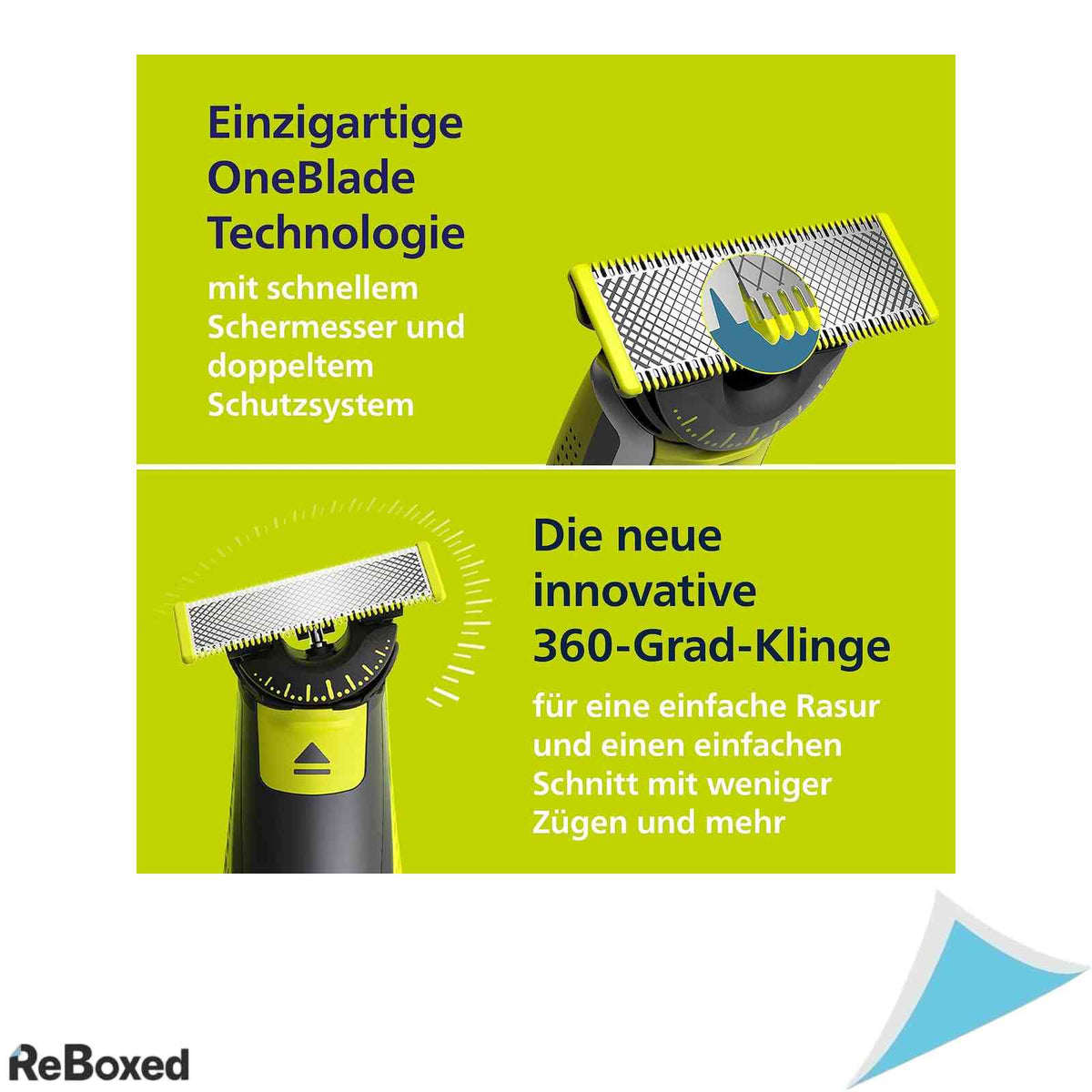 Aparat de Tuns si Breat Philips OneBlade 360 Face Body QP2824 31 3 Lame 360 Piaptani Trimmer 1 3 5 mm Protectie Piele Incarcare USB Wet Dry Negru Lime