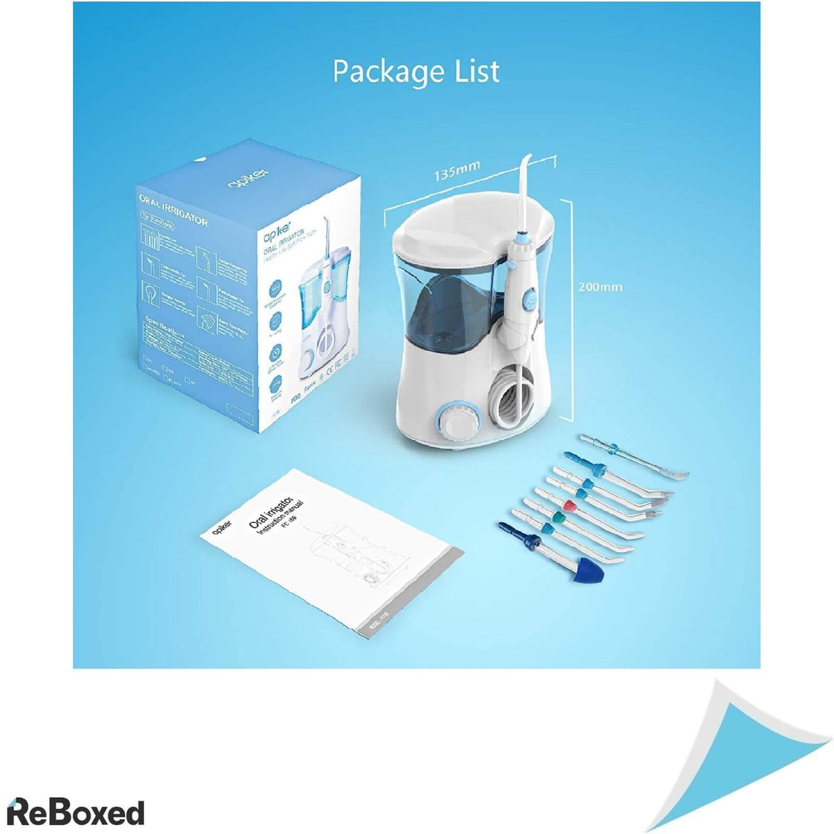 Apiker Irigator Oral pentru Curatarea Dintilor 600ml 10 Niveluri NEGRU