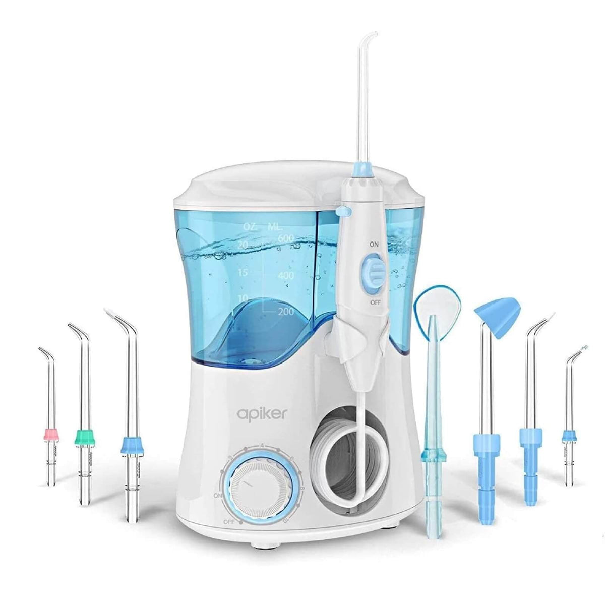 Apiker Irigator Oral pentru Curatarea Dintilor 600ml 10 Niveluri NEGRU