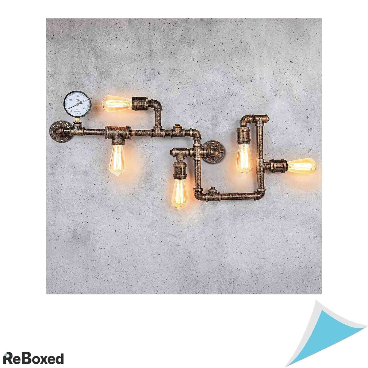 Aplica de Perete Vintage Industriala EDISLIVE Cuva Tevi Steampunk Bronz