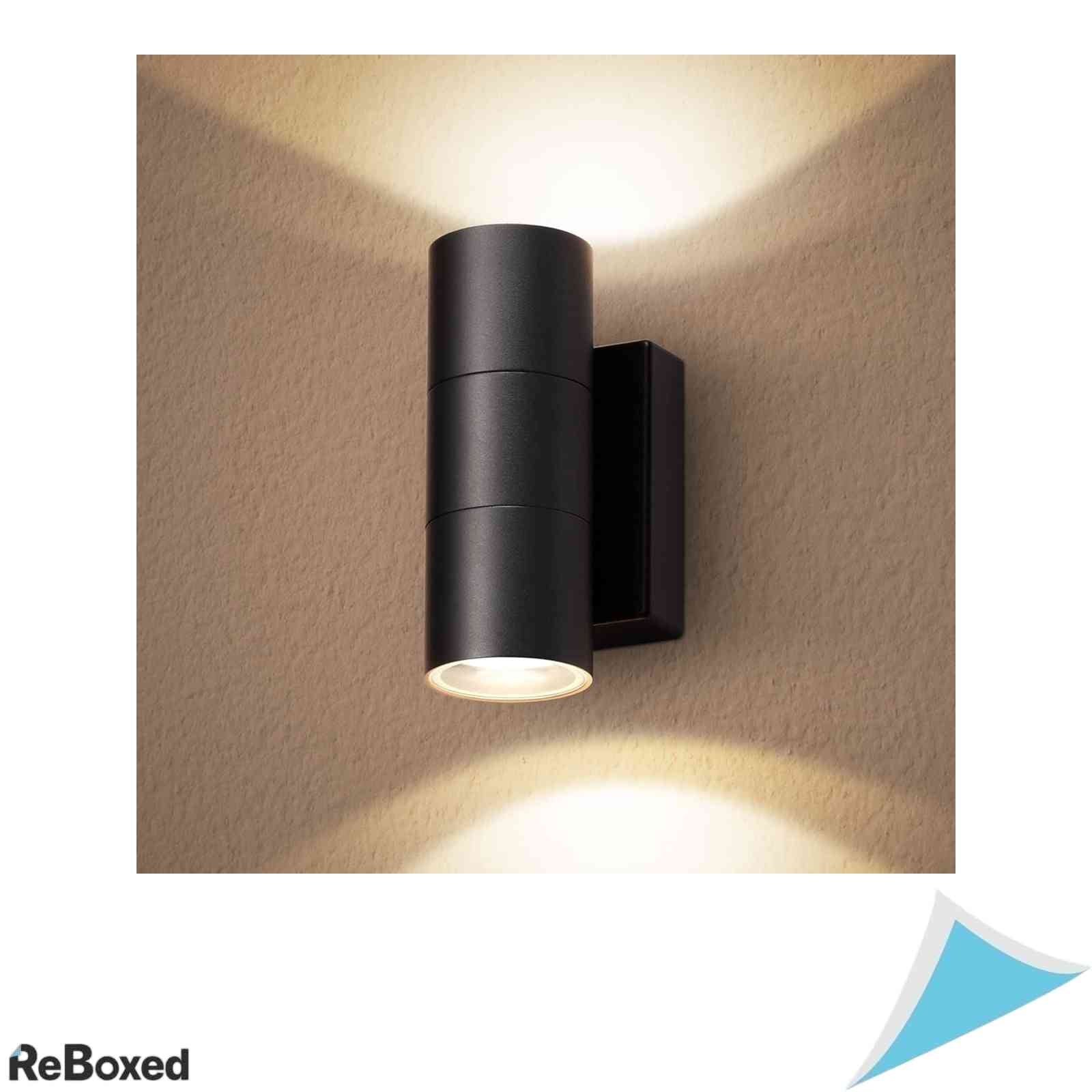 Aplica LED de exterior CELAVY, dubla emisie Up/Down, IP65, aluminiu, 2x GU10 5W, Negru