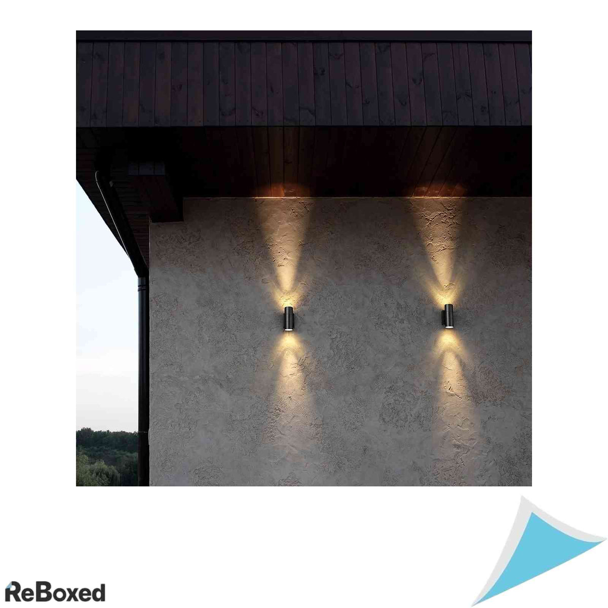 Aplica LED de exterior CELAVY, dubla emisie Up/Down, IP65, aluminiu, 2x GU10 5W, Negru