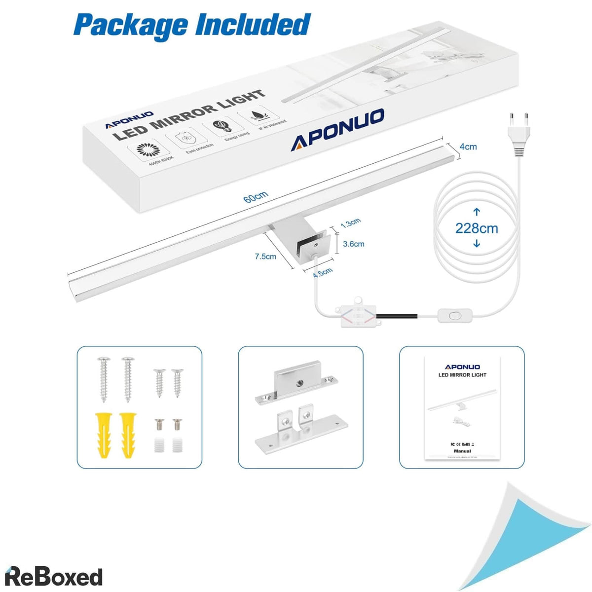 Corp de Iluminat LED Aponuo pentru Oglinda Baie 15W 60cm