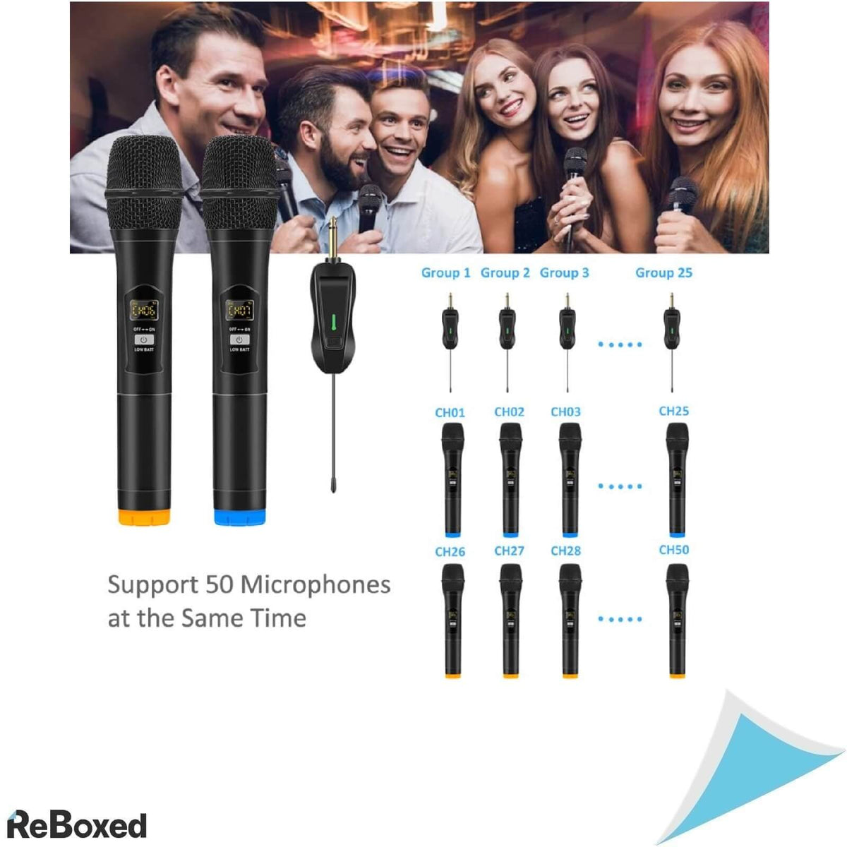 Archeer Set 2 Microfoane Karaoke UHF Wireless