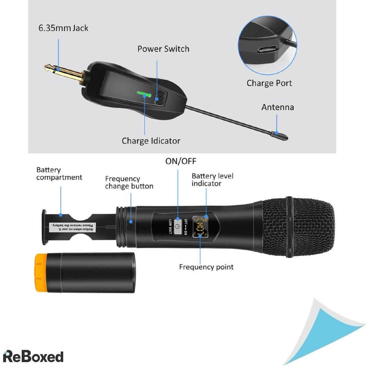 Archeer Set 2 Microfoane Karaoke UHF Wireless