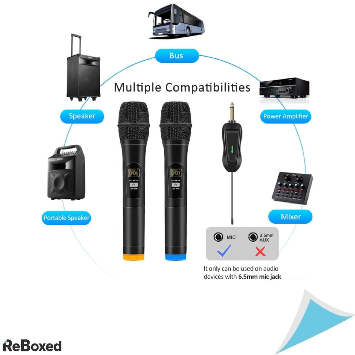Archeer Set 2 Microfoane Karaoke UHF Wireless