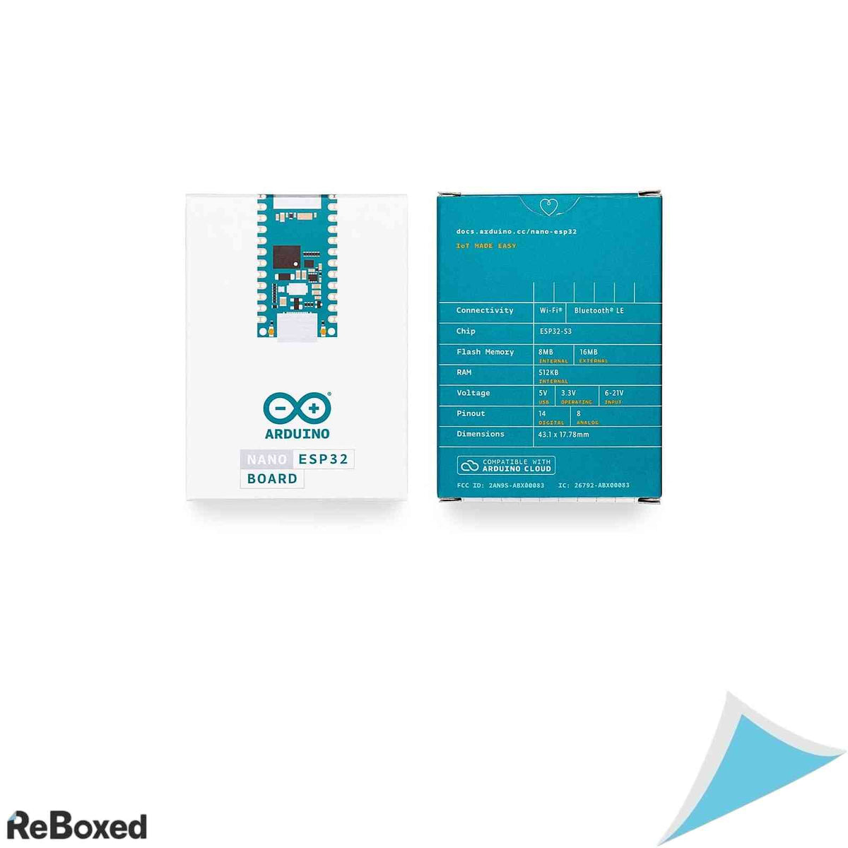 Arduino Nano ESP32 fara pini [ABX00092], ESP32-S3, USB-C, Wi-Fi, Bluetooth 5.0, suport HID, compatibila MicroPython